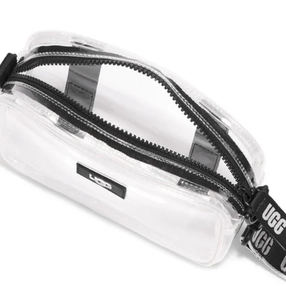 UGG Black and Clear Janey II Transparent Crossbody Belt-bag Clutch - Picture 5 of 11